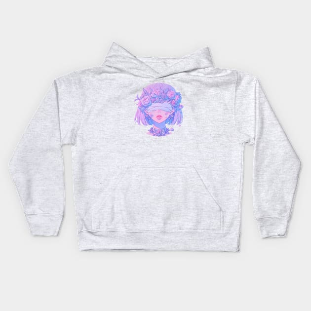 Pastel Goth Queen of Roses Kids Hoodie by DarkSideRunners